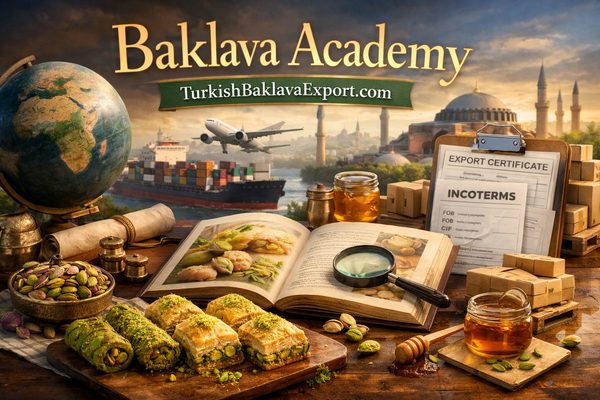 Baklava Academy guides for sourcing, storage, and export knowledge