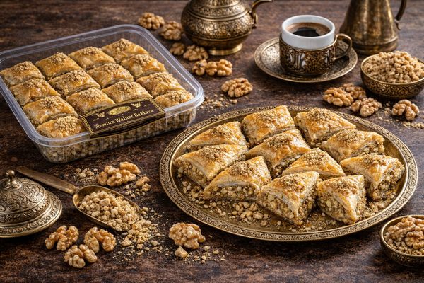 Traditional walnut baklava — classic Turkish baklava for wholesale export markets
